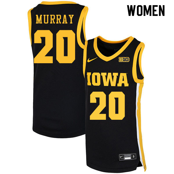 Women #20 Kris Murray Iowa Hawkeyes College Basketball Jerseys Sale-Black - Click Image to Close